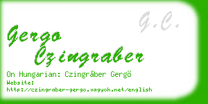gergo czingraber business card