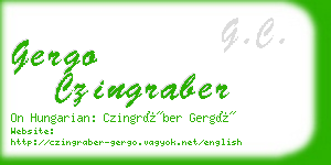 gergo czingraber business card